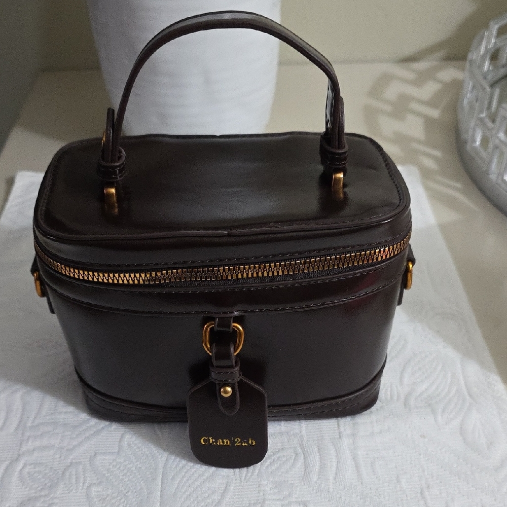 Dark Brown with Gold Hardware